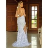 Vestido longo branco M-0020 - 0020