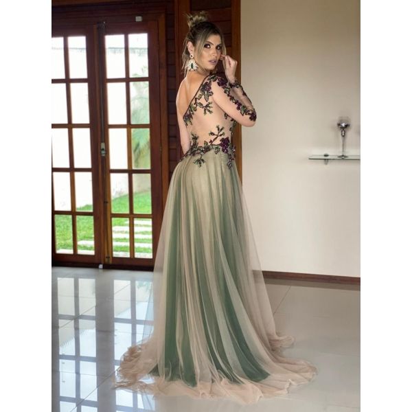 Vestido longo de festa M-5558