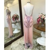 Vestido longo de festa M-5362 Rosa