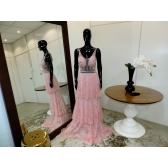 Vestido longo de festa M-6046 Rosé