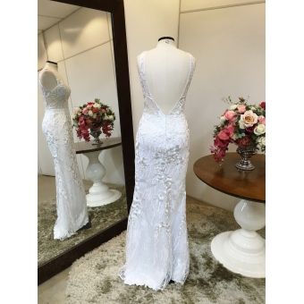 Vestido longo branco M-0021