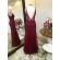 Vestido longo de festa M-5549B Marsala