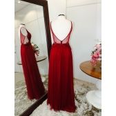 Vestido longo de festa M-0661 Vermelho