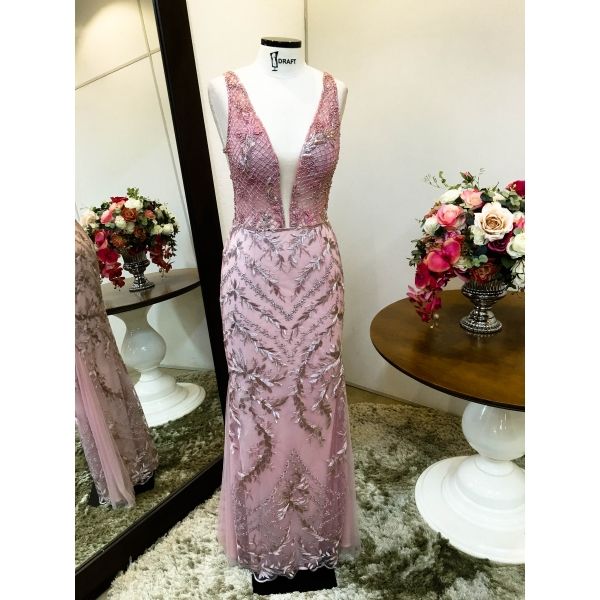 Vestido longo de festa M-0033