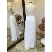 Vestido longo branco M-5128