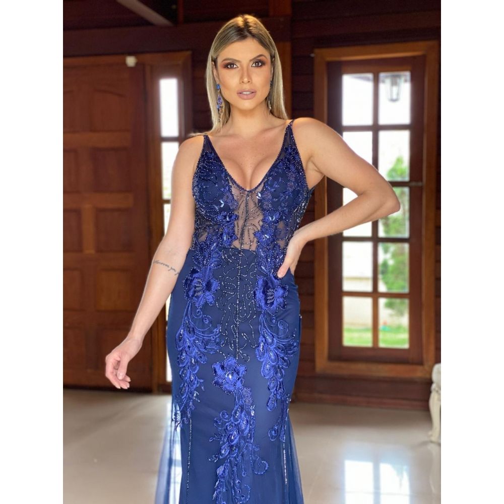 Vestido longo de festa M-19051