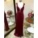 Vestido longo de festa M-5389 Marsala