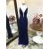 Vestido longo de festa M-5319 Azul Marinho