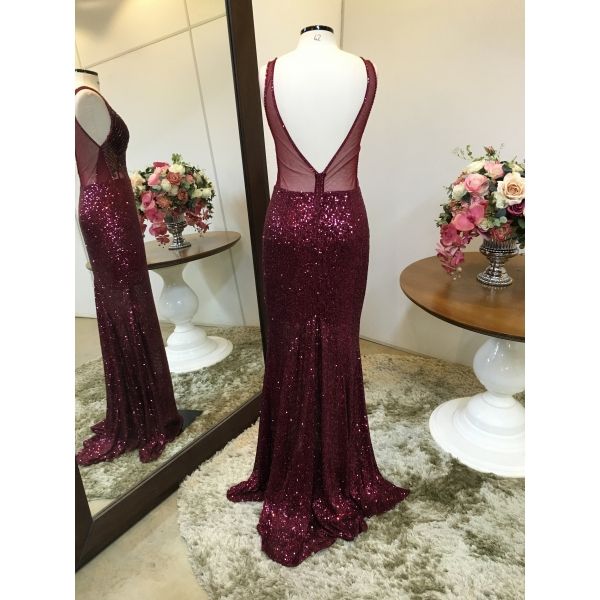 Vestido longo de festa M-0040B