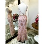 Vestido longo de festa M-5526 Rosé