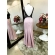 Vestido longo de festa M-6095 Rosa + Preto