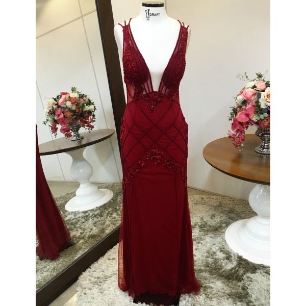 Vestido longo de festa M-0025