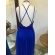 Vestido longo de festa M-1004 Azul Royal