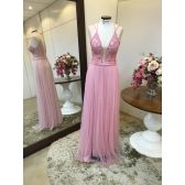 Vestido longo de festa M-5000 Rosa