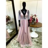 Vestido longo de festa M-6075 Rosé