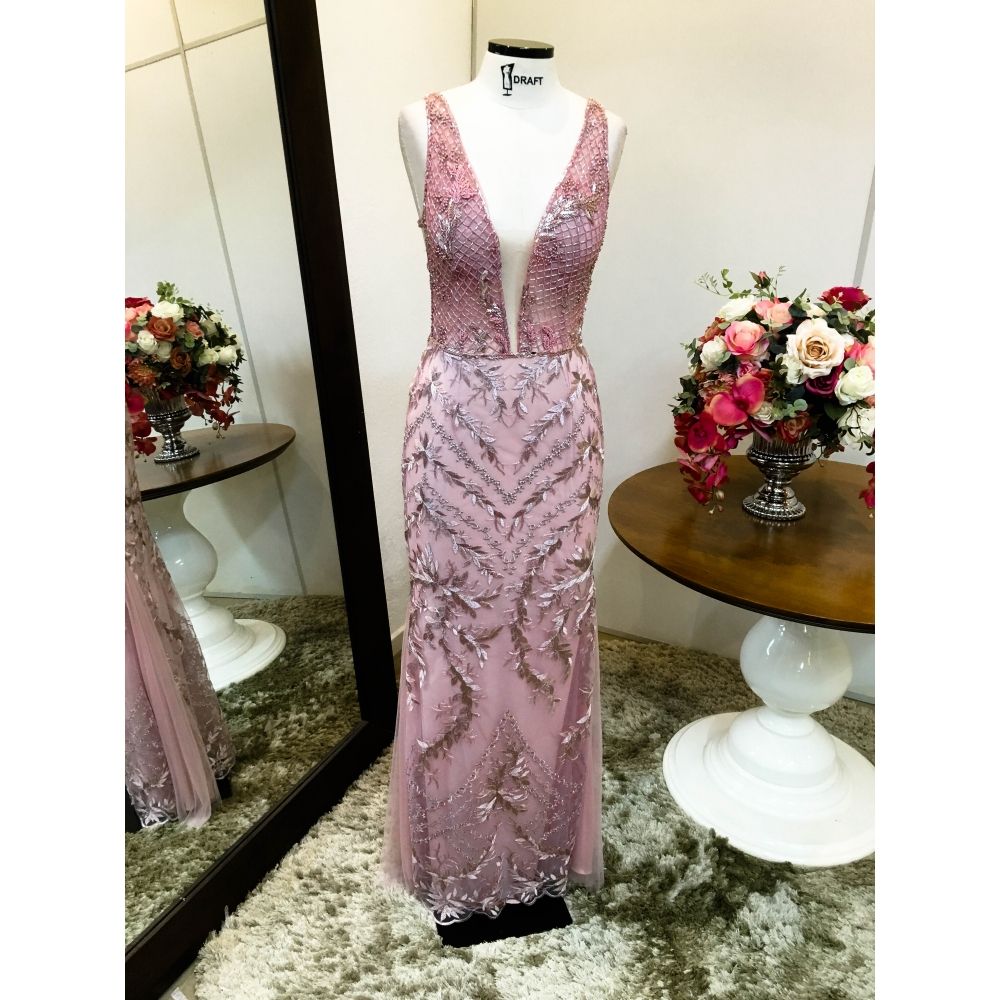 Vestido longo de festa M-0033