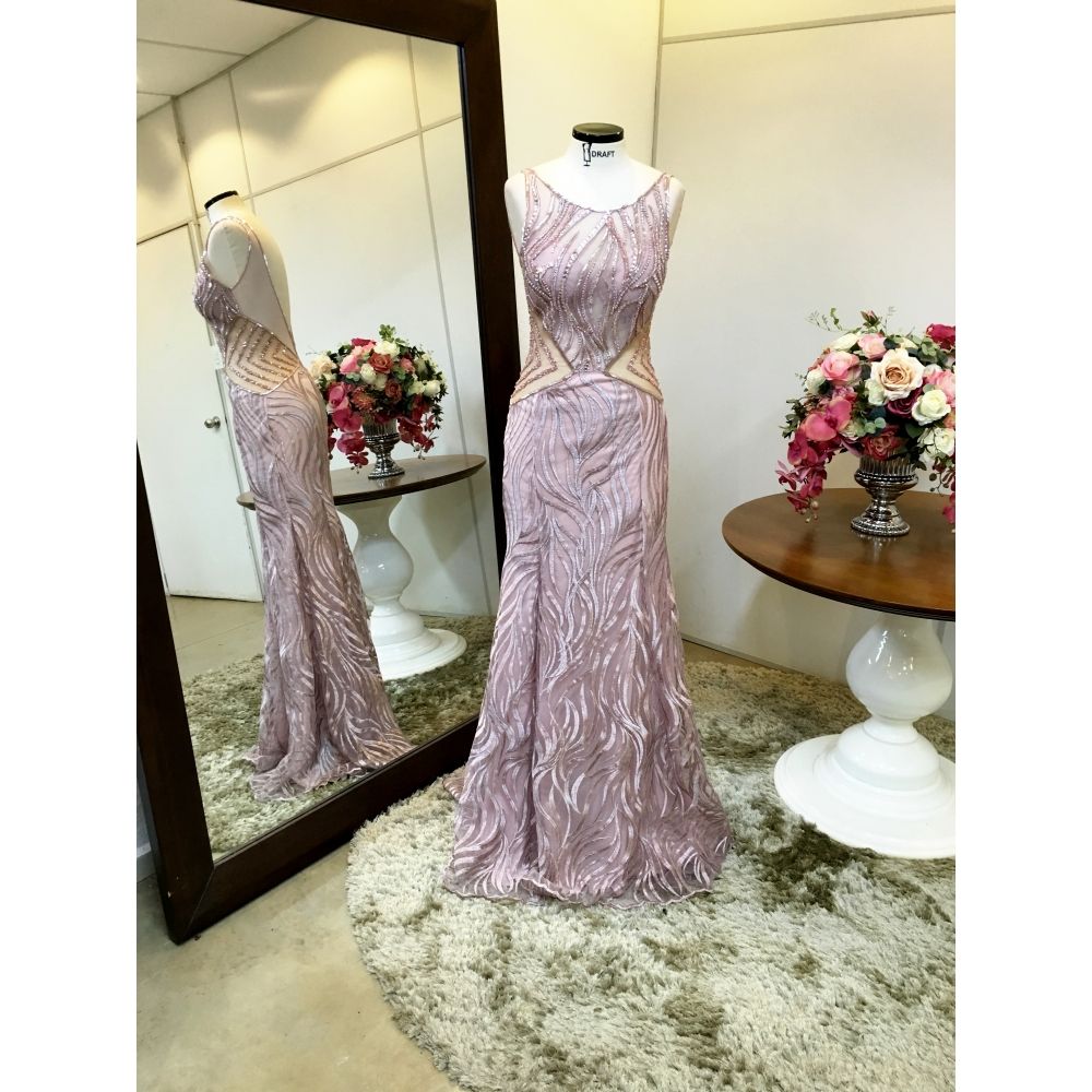 Vestido longo de festa M-0594R