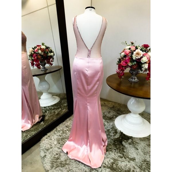 Vestido longo de festa M-6003 Rosé