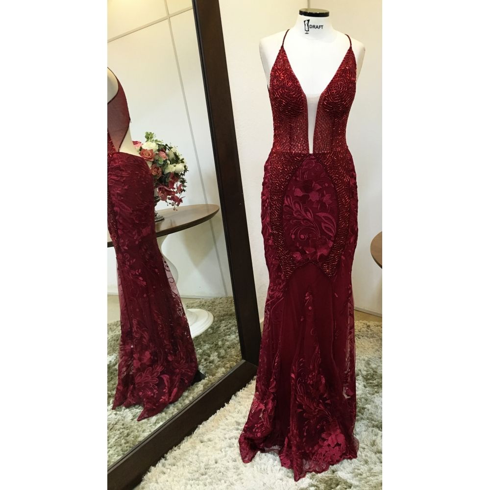 Vestido longo de festa M-0050