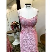Vestido longo de festa M-5381 Rosa