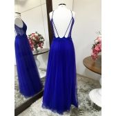 Vestido longo de festa M-5225MA Azul Royal