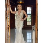 Vestido longo de festa M-19062