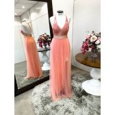 Vestido longo de festa M-5133 Coral