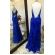 Vestido longo de festa M-0682 Azul Royal