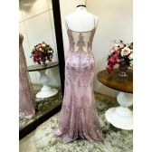 Vestido longo de festa M-5392 Rosé