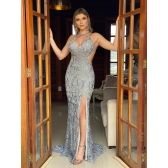 Vestido longo de festa M-19066