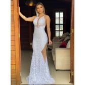 Vestido longo branco M-0020 - 0020