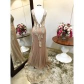 Vestido longo de festa M-5327 Dourado