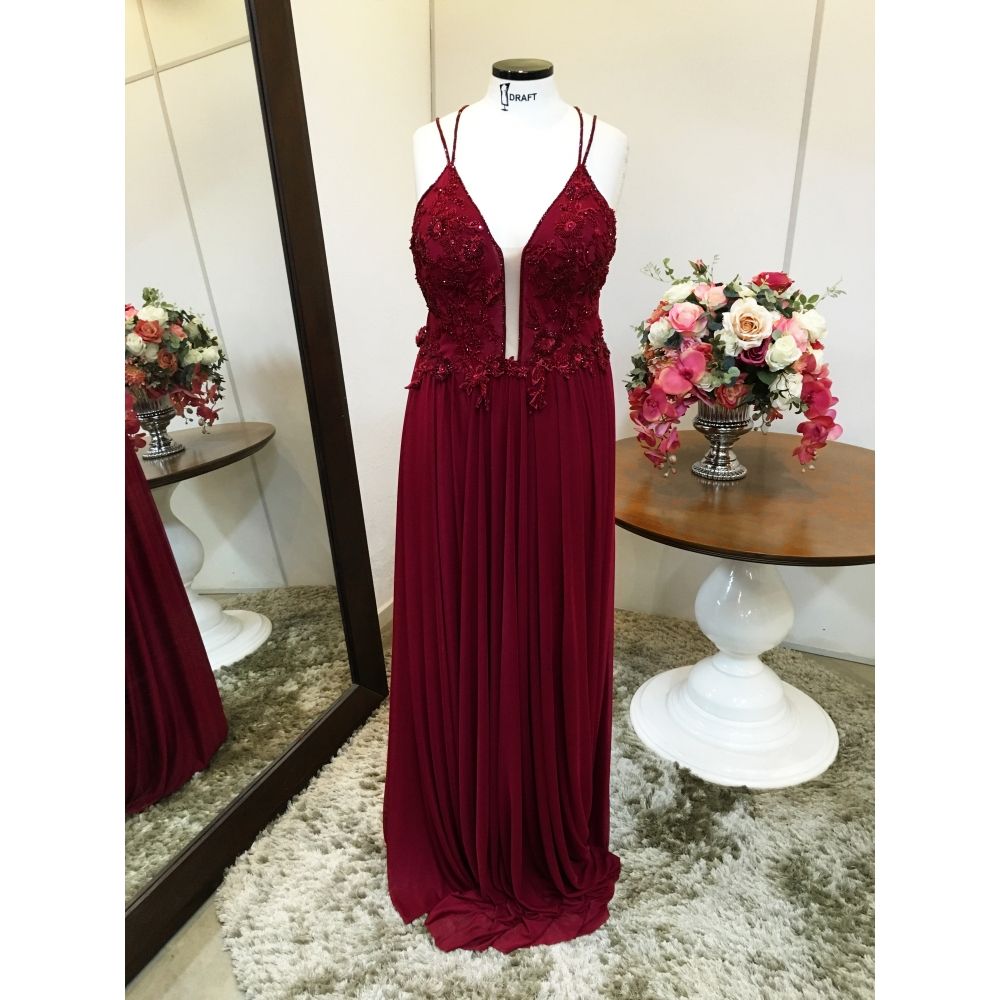 Vestido longo Plus Size P-3077