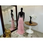 Vestido longo de festa M-6046 Rosé