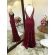 Vestido longo de festa M-6059 Marsala