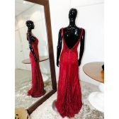 Vestido longo de festa M-6045 Marsala