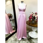 Vestido longo de festa M-6016 Rosé