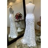 Vestido longo branco M-0035