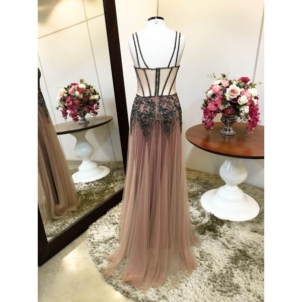 Vestido longo de festa M-0128