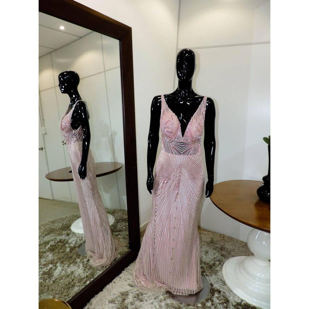 Vestido longo de festa M-0077