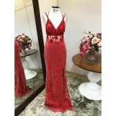Vestido longo de festa M-5394 Vermelho