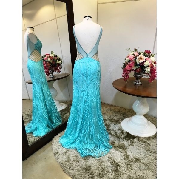 Vestido longo de festa M-0594T