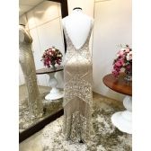 Vestido longo de festa M-0719 Dourado