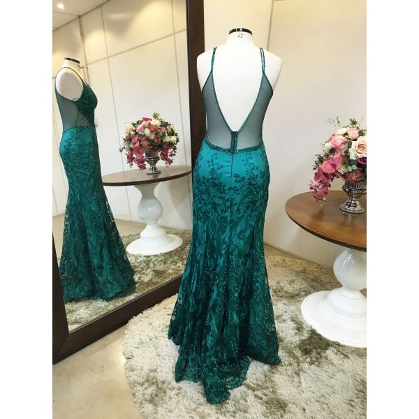 Vestido longo de festa M-0594