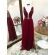 Vestido longo de festa M-5195 Marsala