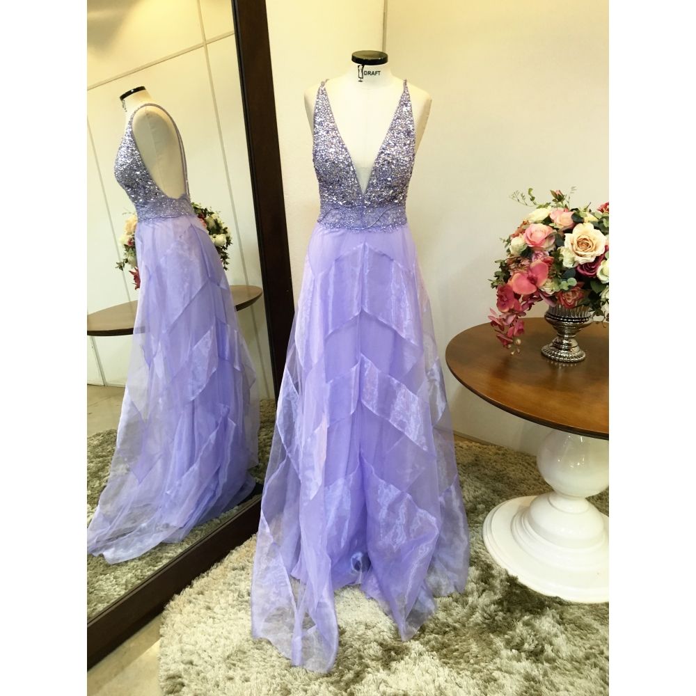 Vestido longo de festa M-0110