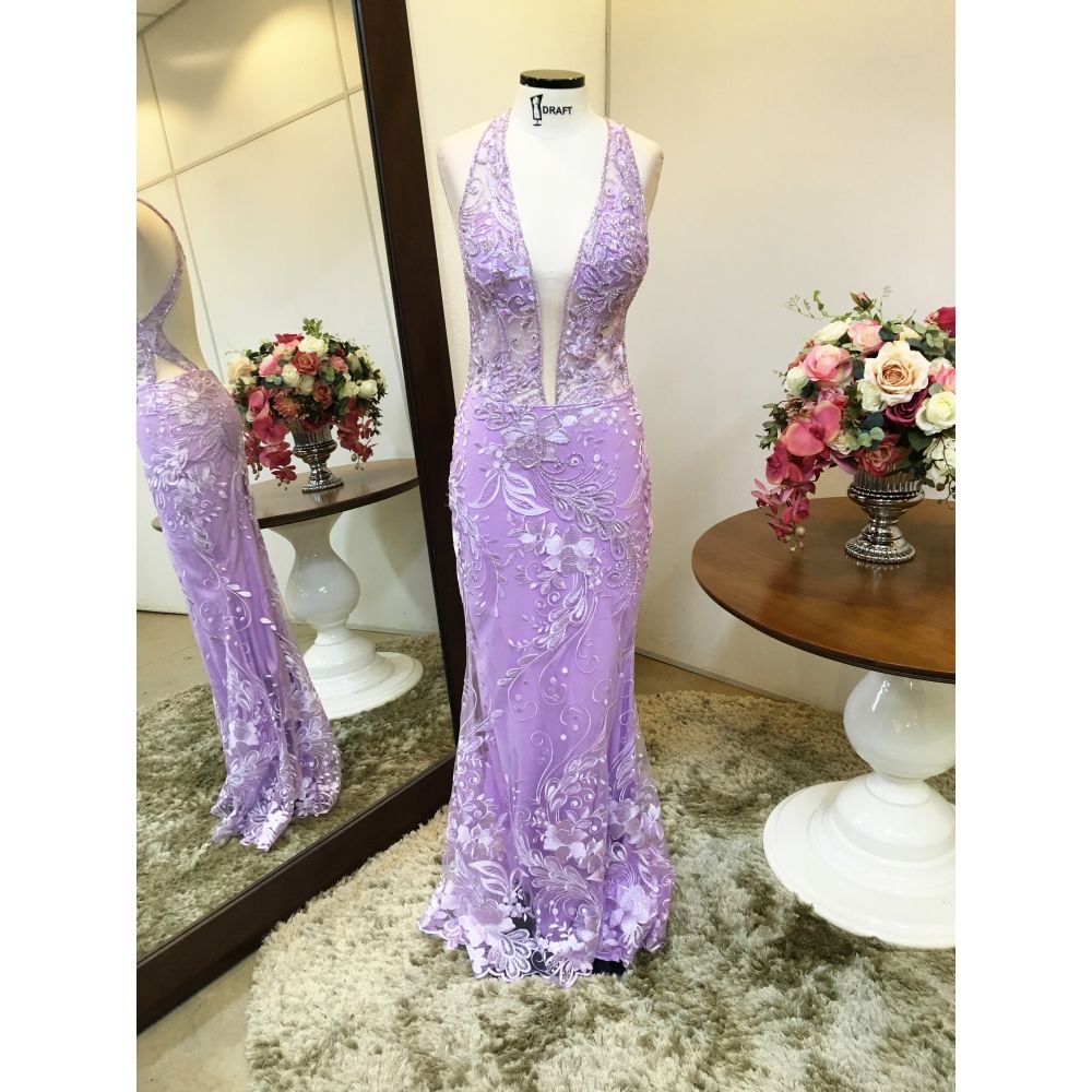 Vestido longo de festa M-0089