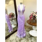 Vestido longo de festa M-0089