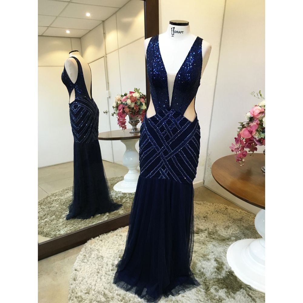 Vestido longo de festa M-0043B