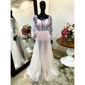 Vestido longo de festa M-5439 Rosa